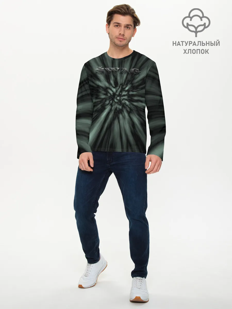 Мужской лонгслив базовый / Глубокая пустота