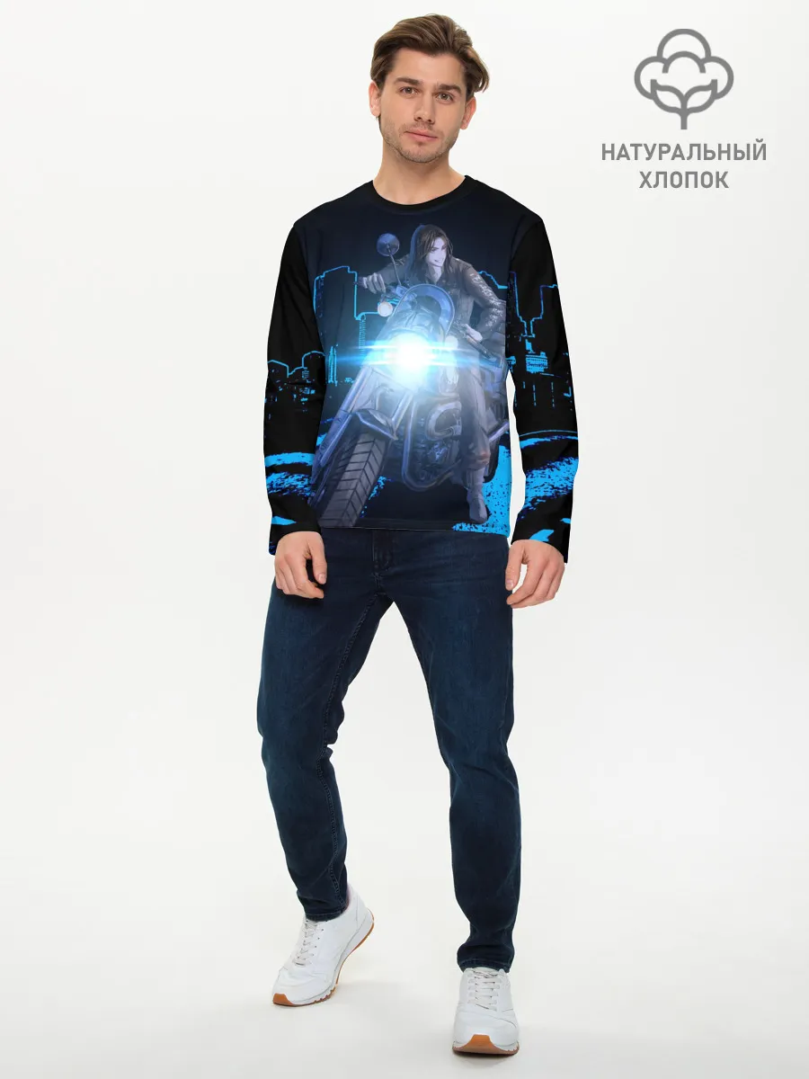 Мужской лонгслив базовый / Баджи На Байке