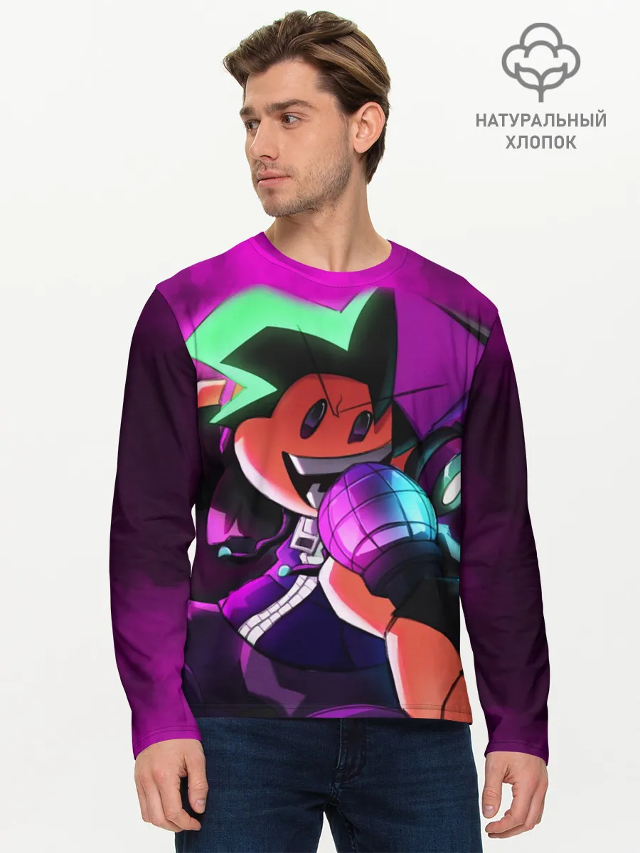 Мужской лонгслив базовый / Бойфренд