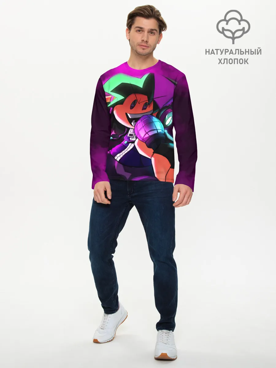 Мужской лонгслив базовый / Бойфренд