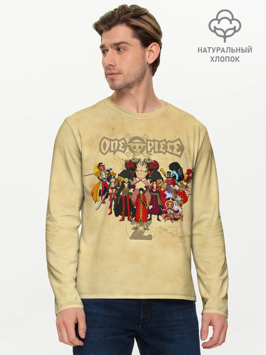 Мужской лонгслив базовый / One Piece. Большой куш