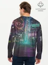 Мужской лонгслив базовый / Neon Tokyo