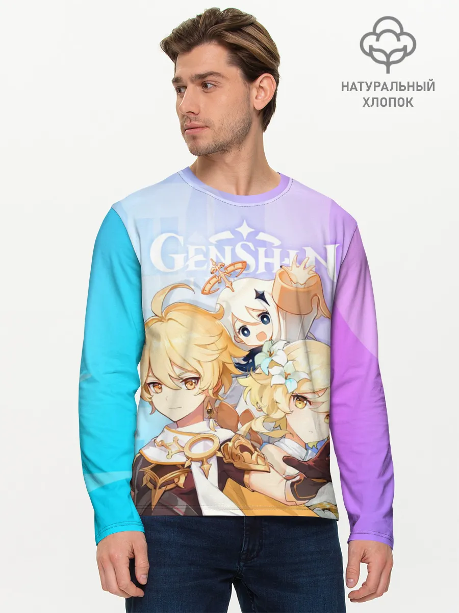 Мужской лонгслив базовый / Genshin Impact