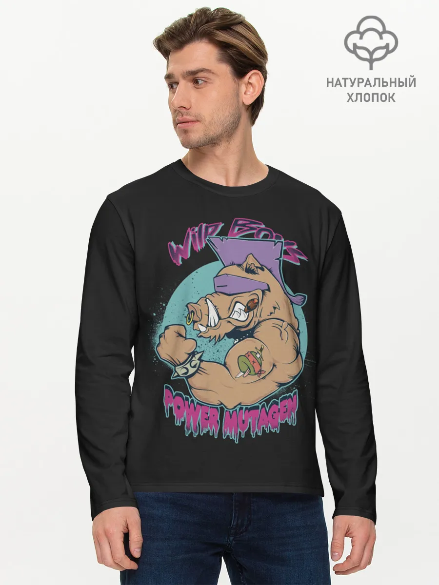 Мужской лонгслив базовый / Дикий Бибоп