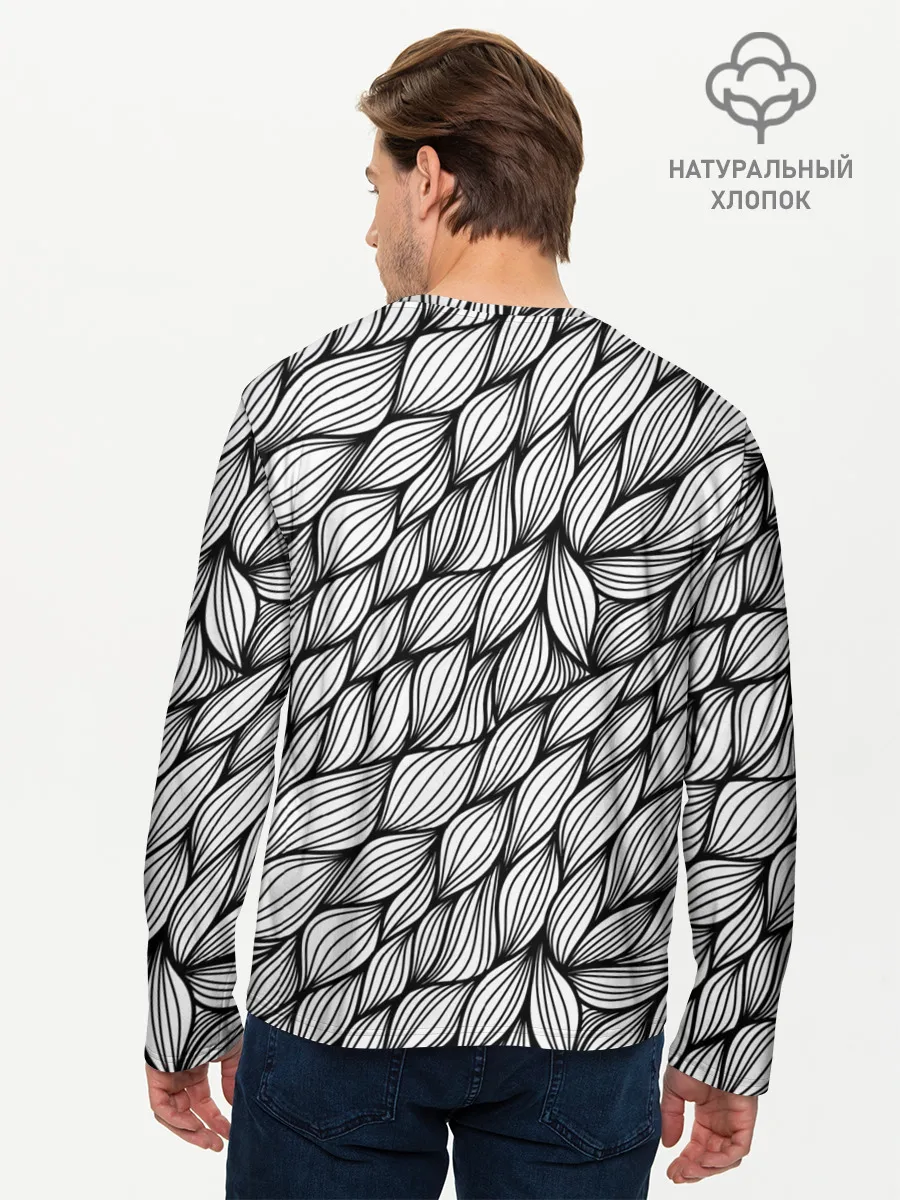 Мужской лонгслив базовый / Лепестки