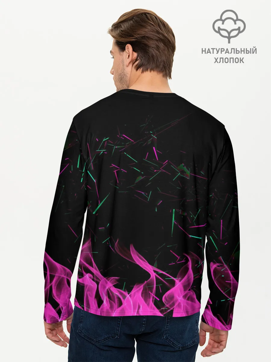 Мужской лонгслив базовый / Аниме Девушка Киберпанк