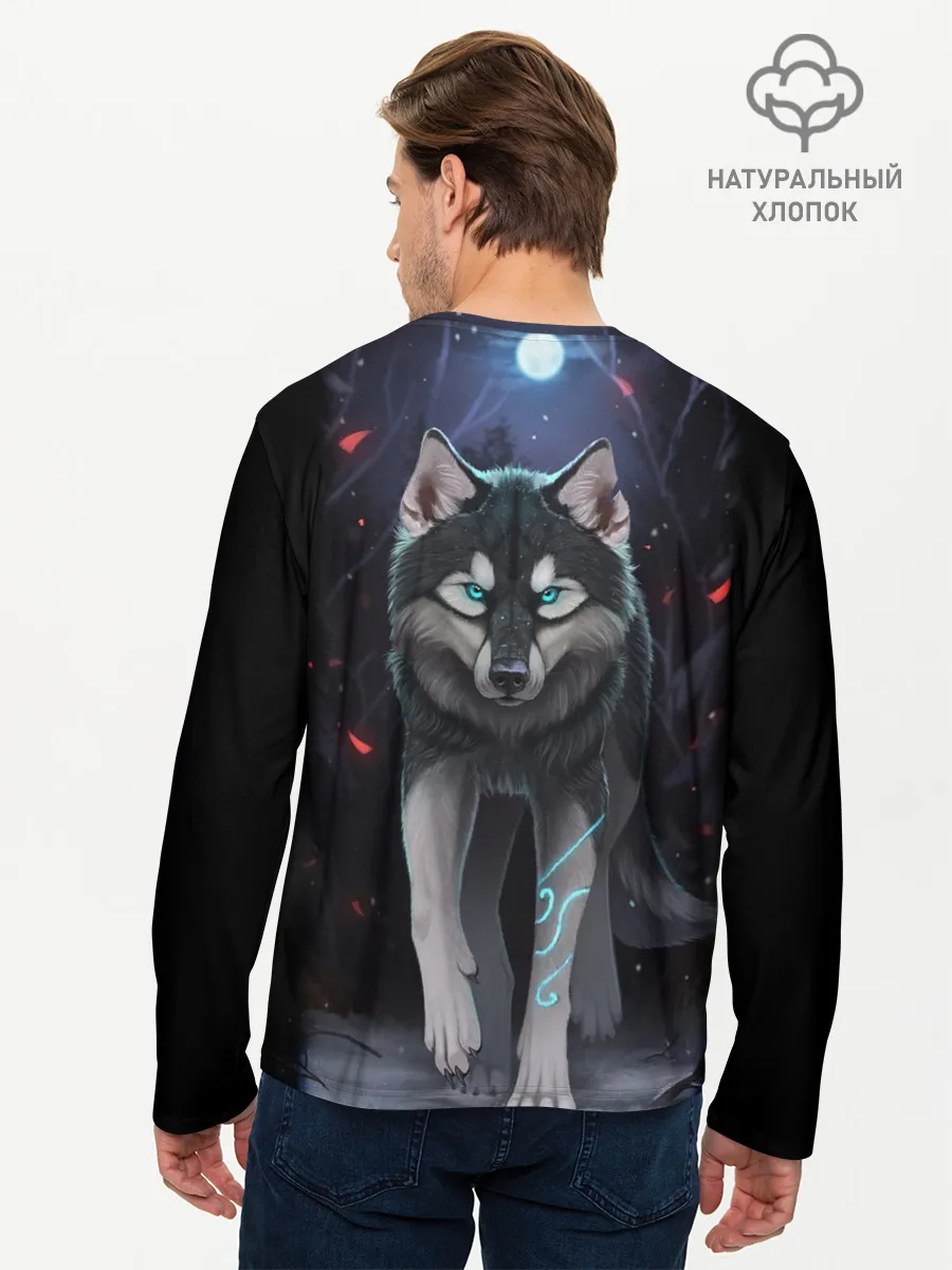 Мужской лонгслив базовый / КРАСИВЫЙ ВОЛК
