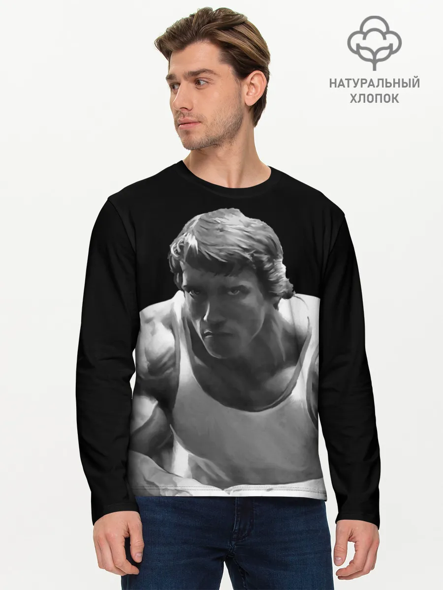 Мужской лонгслив базовый / Злой Арнольд