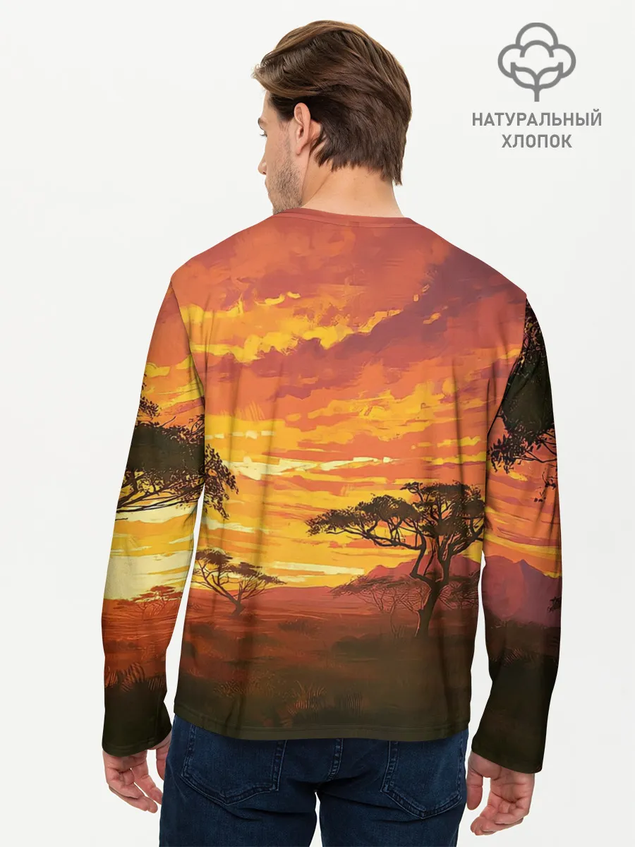 Мужской лонгслив базовый / АФРИКАНСКАЯ САВАННА