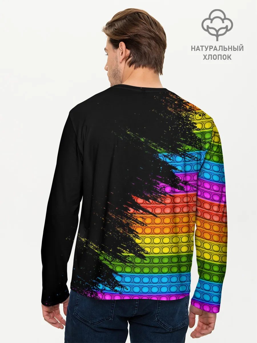 Мужской лонгслив базовый / ИГРУШКА POP it | ПОП-ИТ