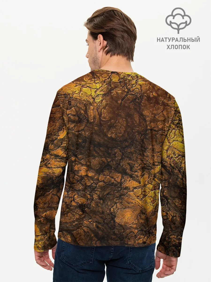 Мужской лонгслив базовый / Абстрактный узор текстура