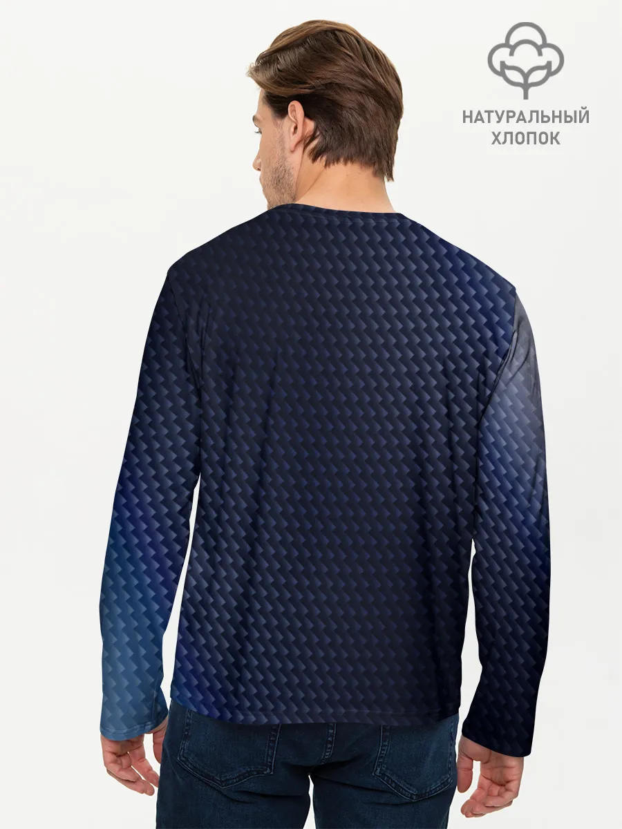 Мужской лонгслив базовый / Инфинити - Карбон