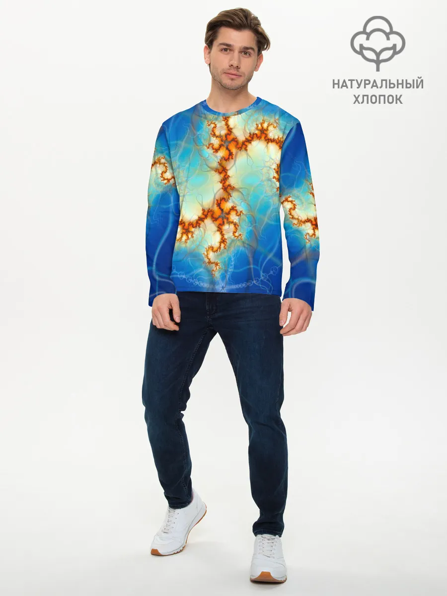 Мужской лонгслив базовый / Абстрактное представление