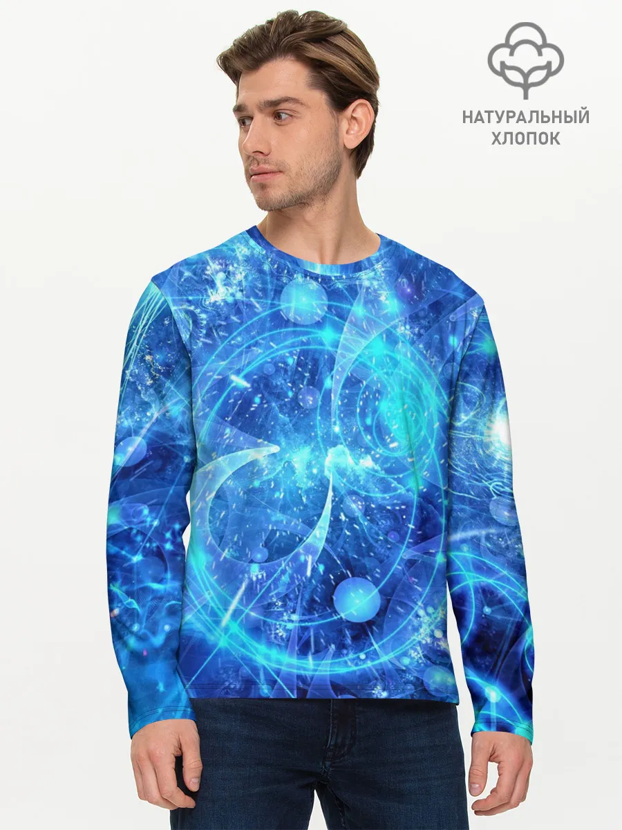 Мужской лонгслив базовый / Вибрация воздуха