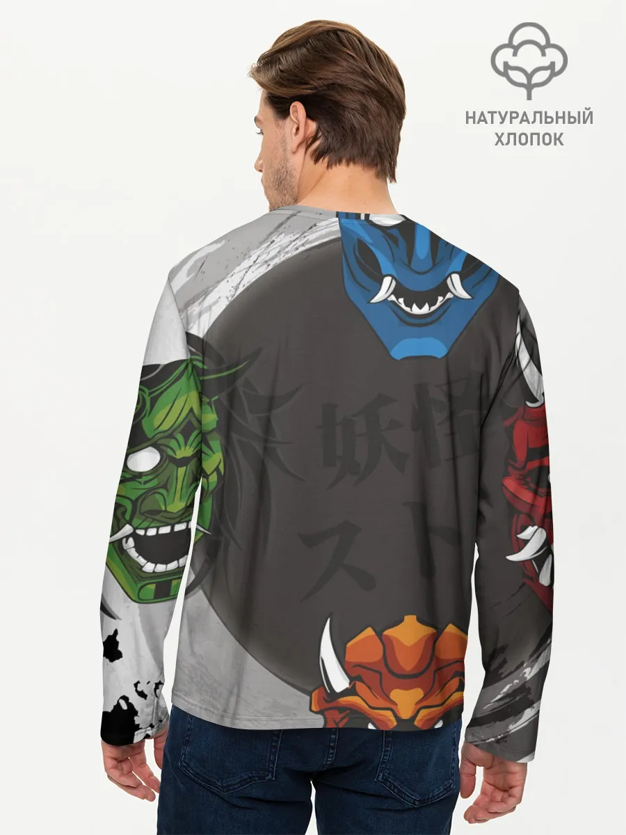 Мужской лонгслив базовый / Маски Они