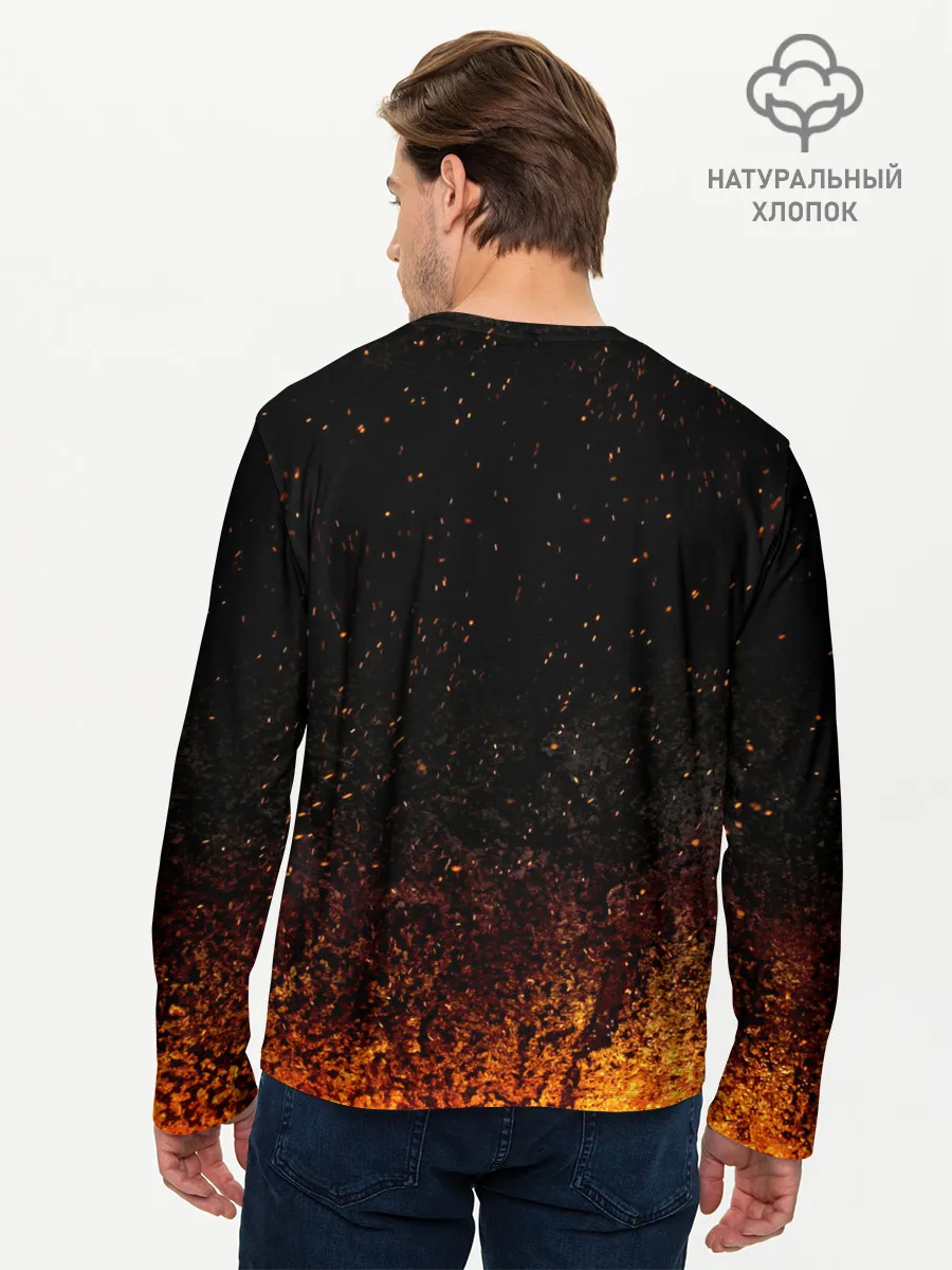 Мужской лонгслив базовый / Ария в огне