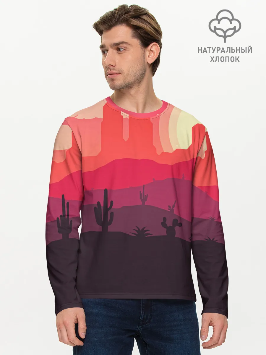 Мужской лонгслив базовый / Пустыня