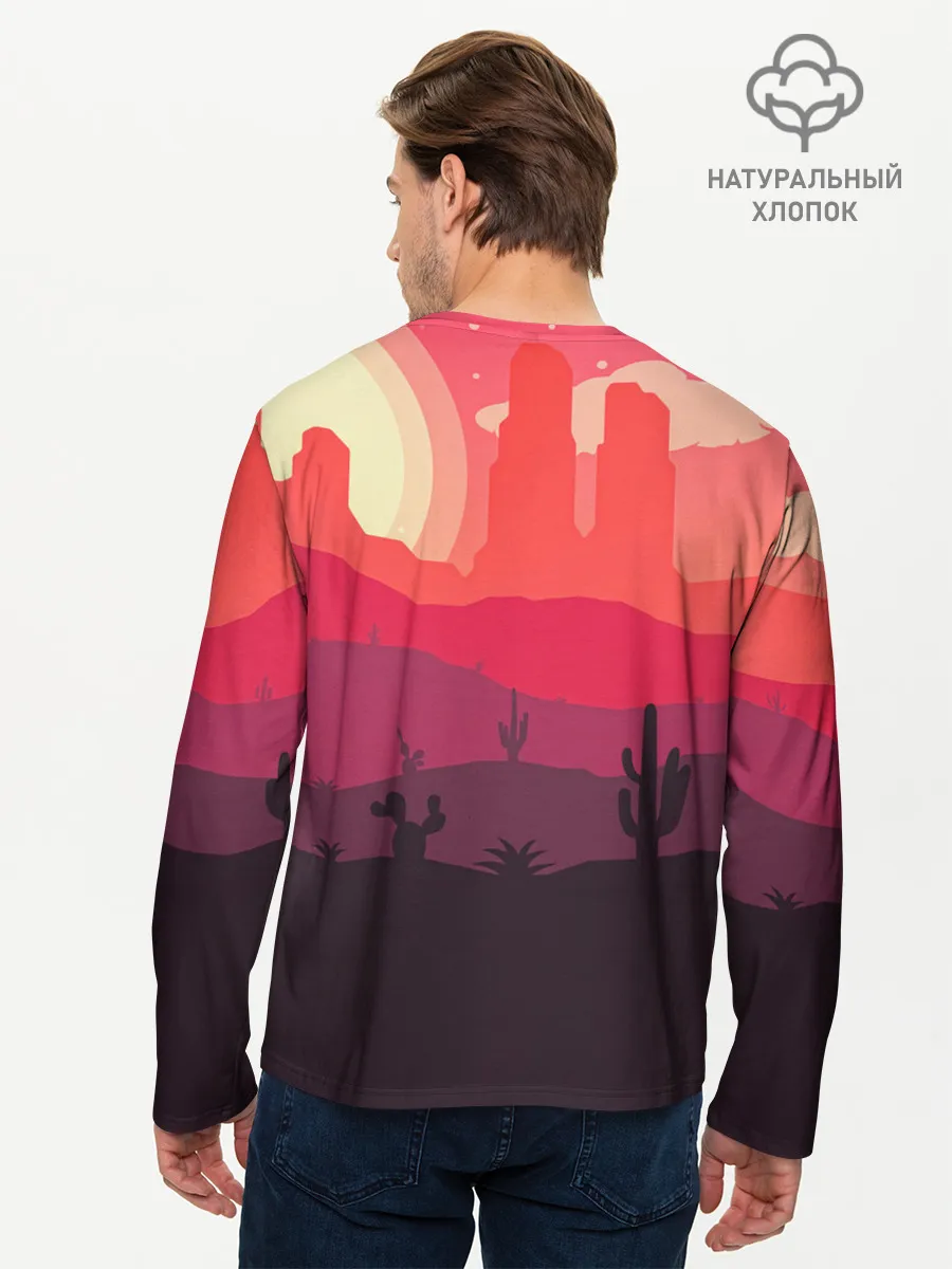 Мужской лонгслив базовый / Пустыня