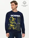 Мужской лонгслив базовый / Scania king of the road