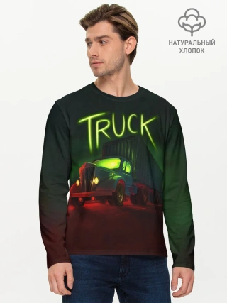 Мужской лонгслив базовый / Truck neon
