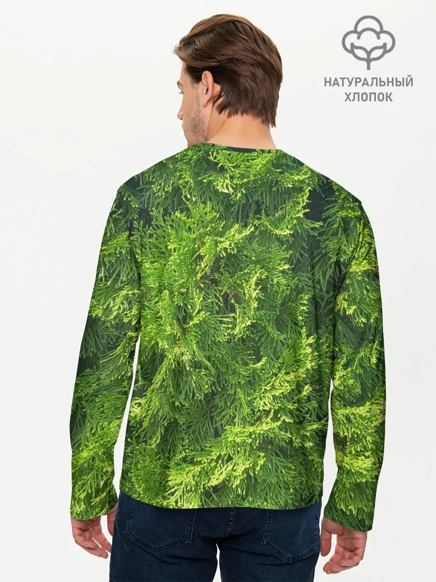 Мужской лонгслив базовый / Хвойная масса