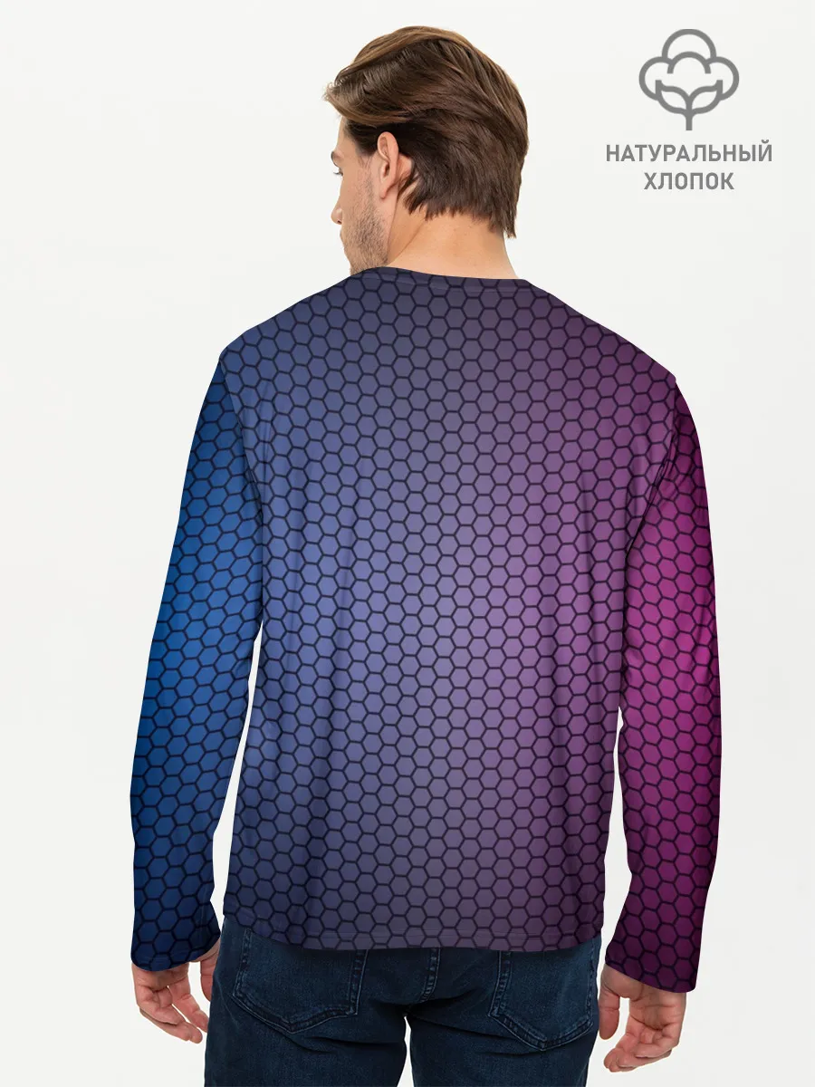 Мужской лонгслив базовый / Незуко Камадо в треугольнике