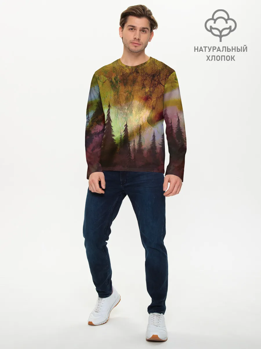 Мужской лонгслив базовый / СТРАШНЫЙ ЛЕС