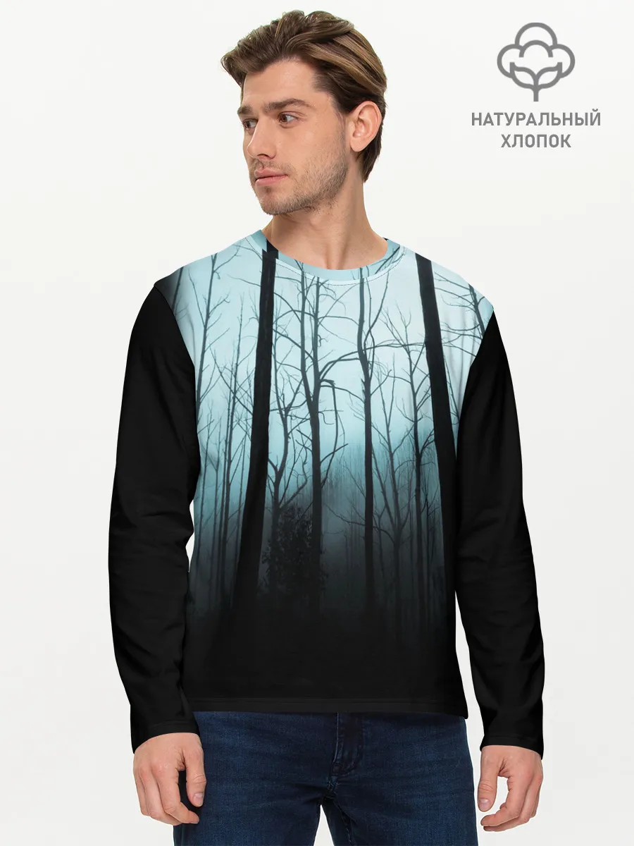 Мужской лонгслив базовый / ЖУТКИЙ ЛЕС