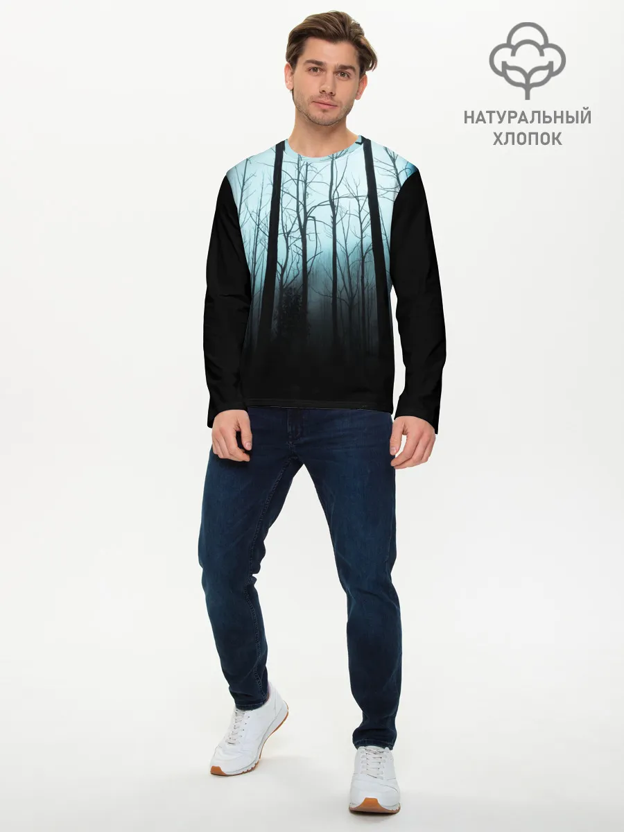 Мужской лонгслив базовый / ЖУТКИЙ ЛЕС