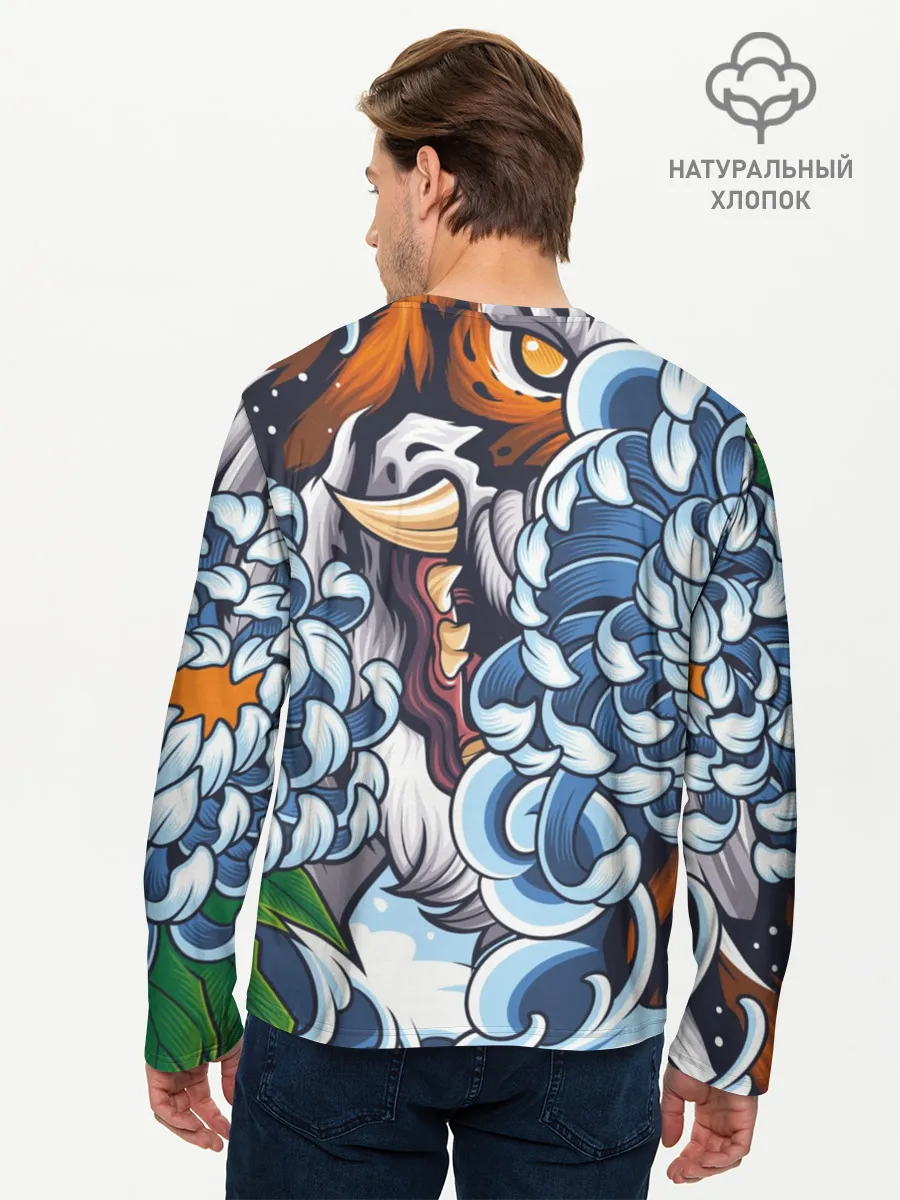 Мужской лонгслив базовый / Тигр