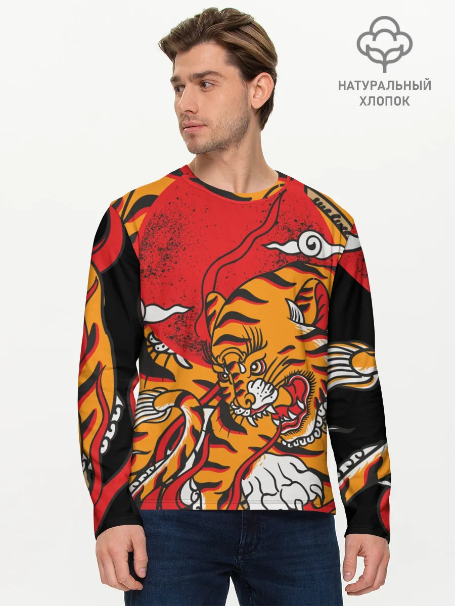 Мужской лонгслив базовый / Год тигра