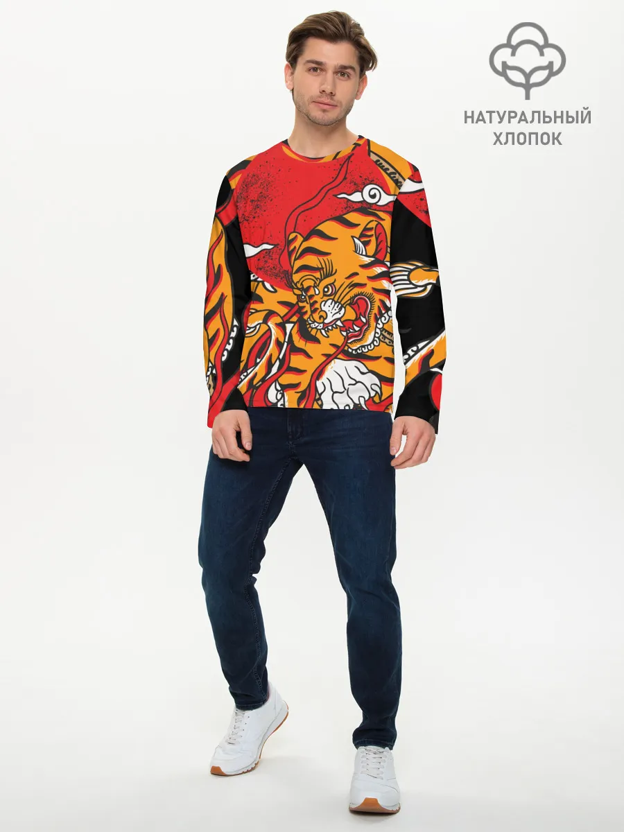 Мужской лонгслив базовый / Год тигра