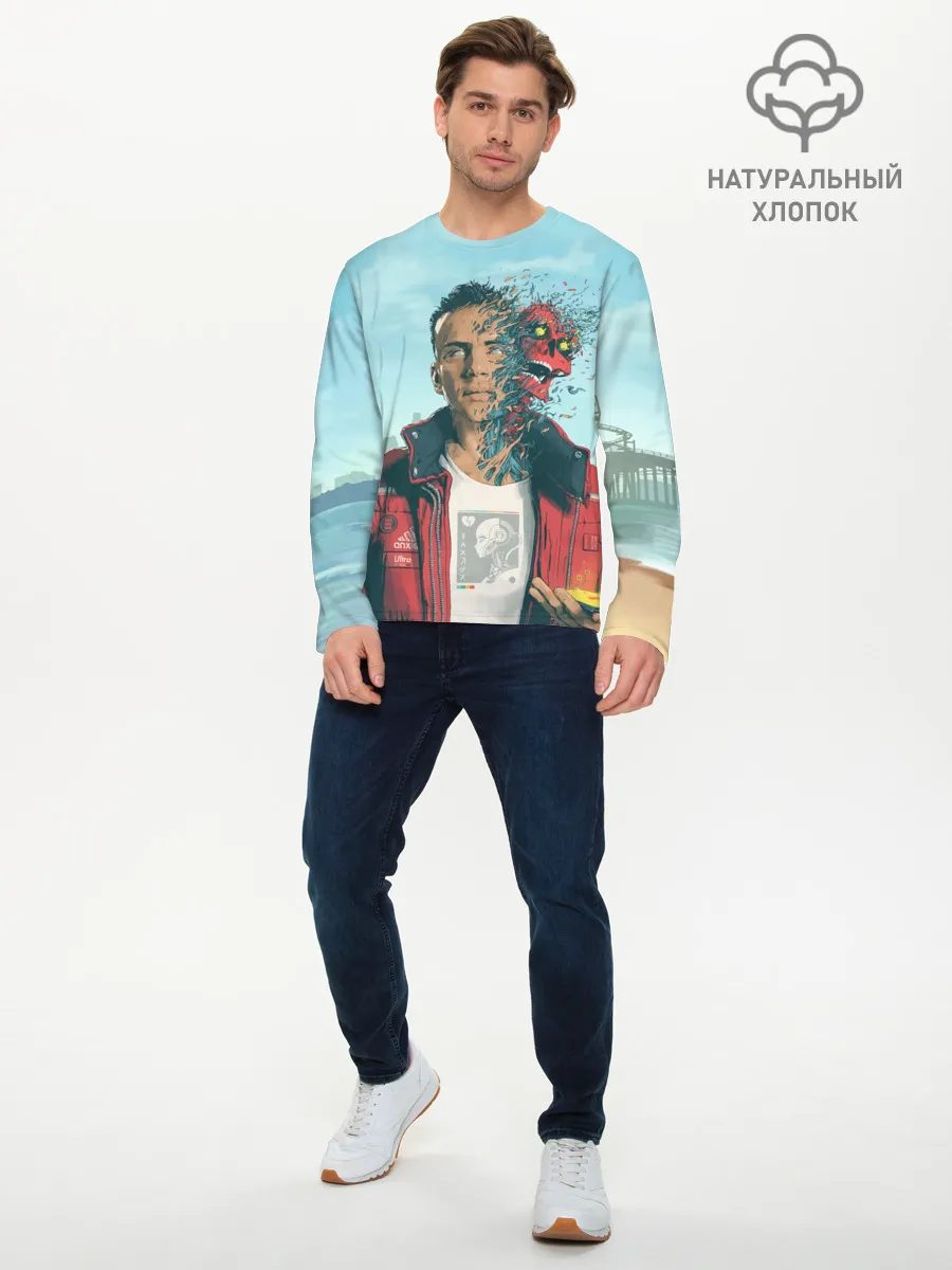 Мужской лонгслив базовый / Обложка Logic