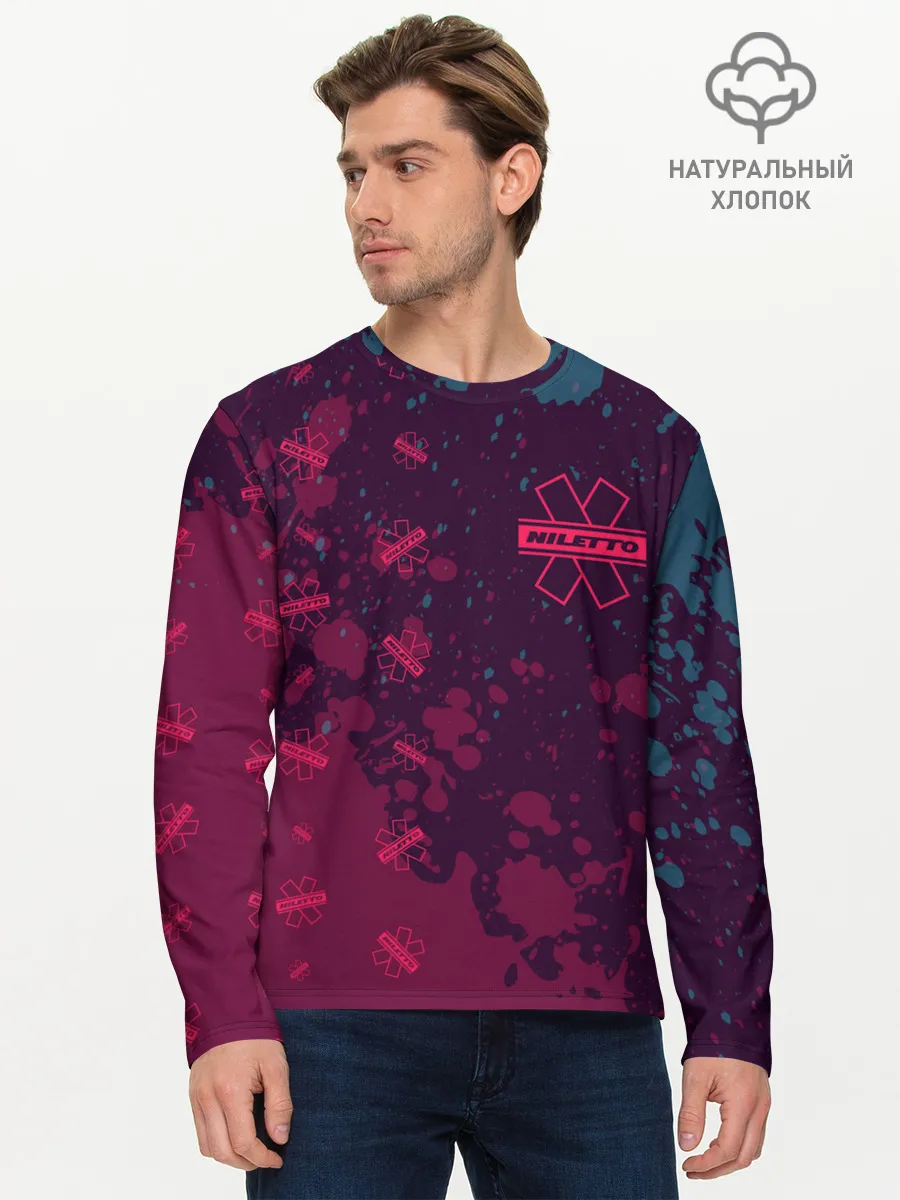 Мужской лонгслив базовый / Niletto - Splash