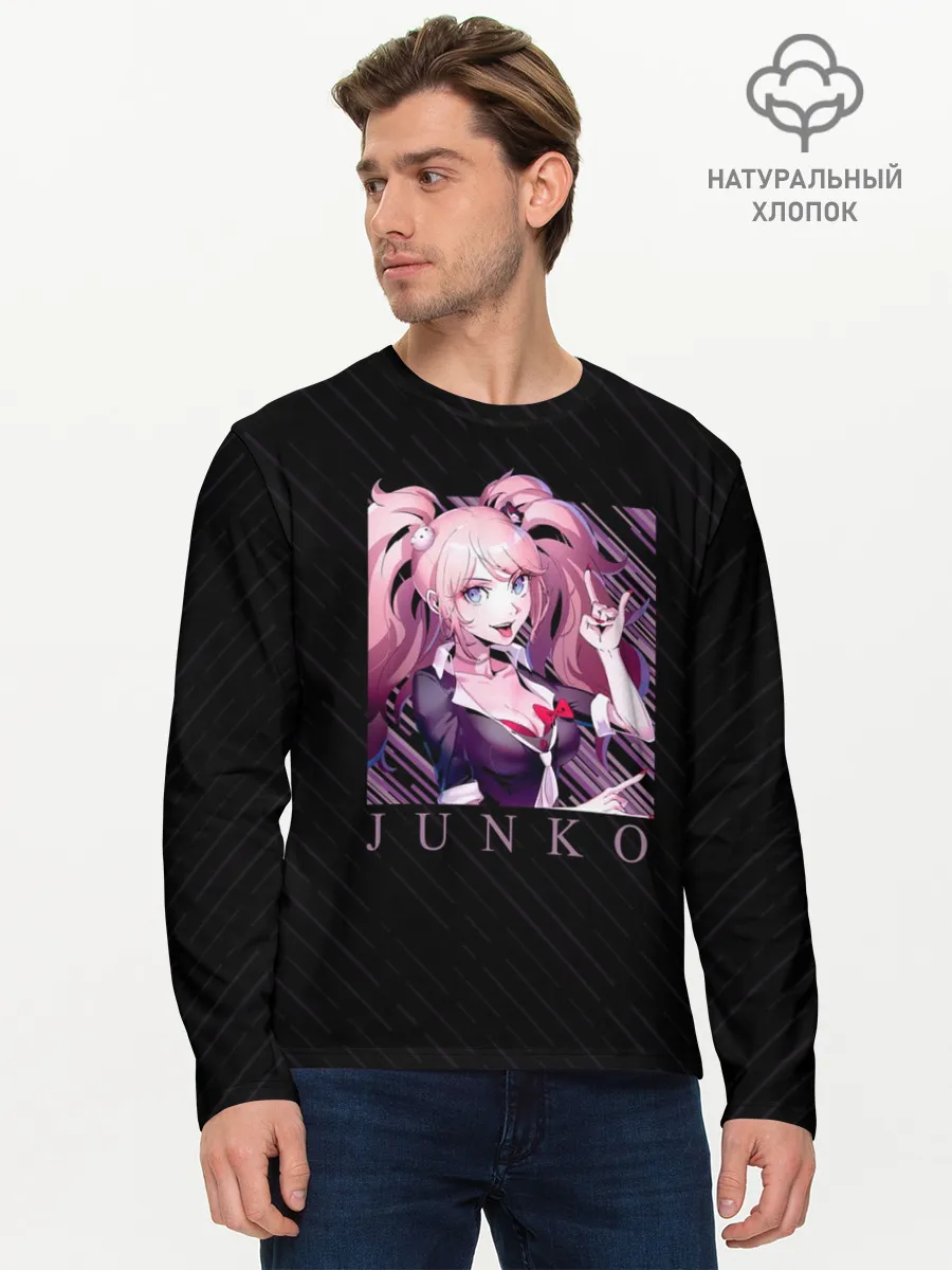 Мужской лонгслив базовый / Джунко Эношима в квадрате
