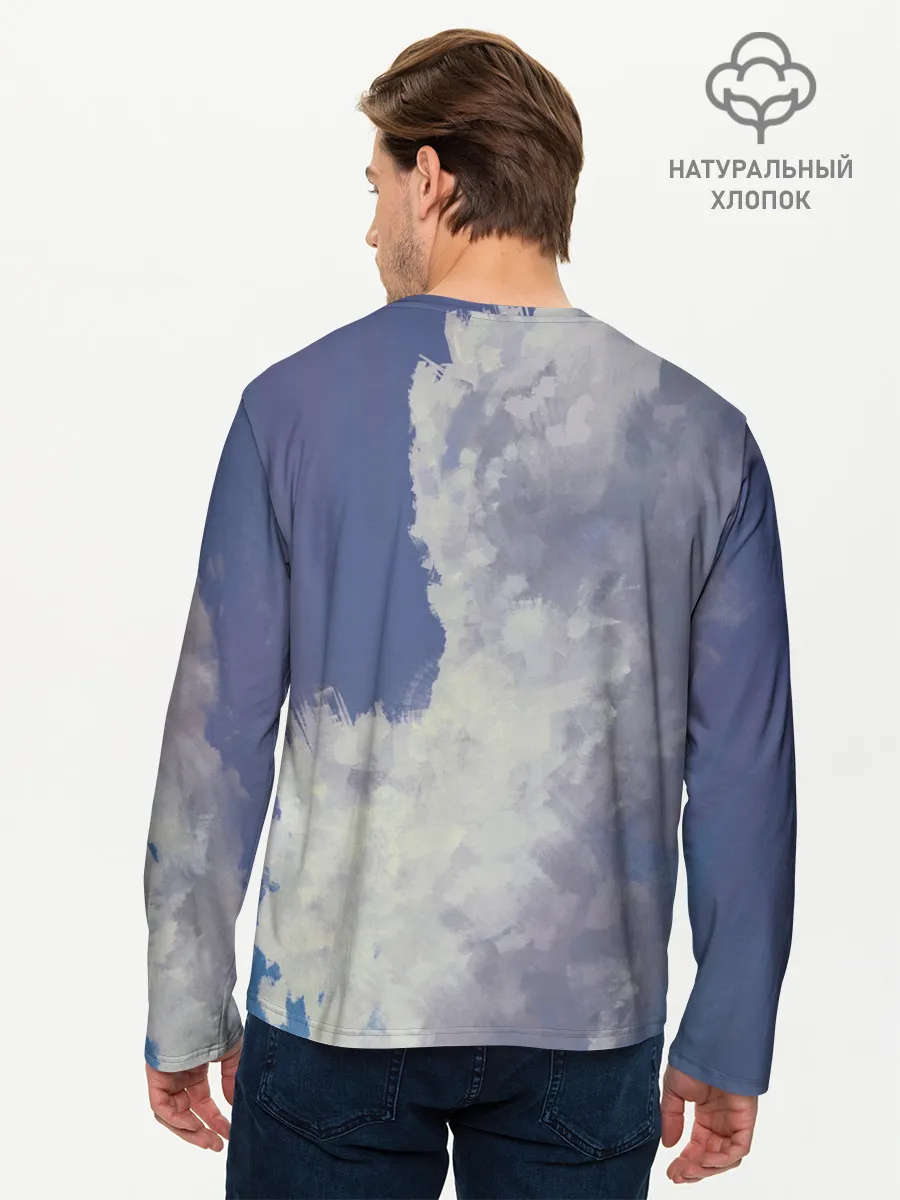 Мужской лонгслив базовый / Летящая девушка