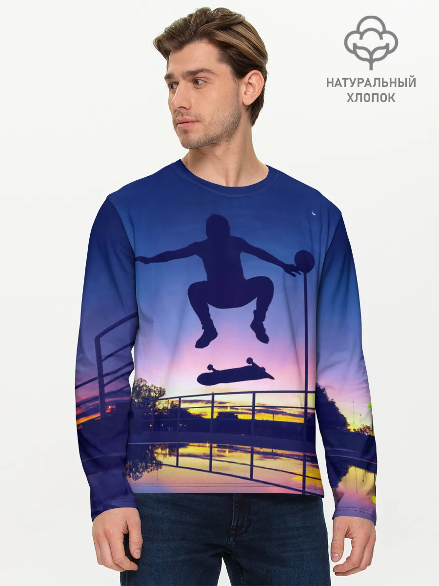 Мужской лонгслив базовый / Skateboarding