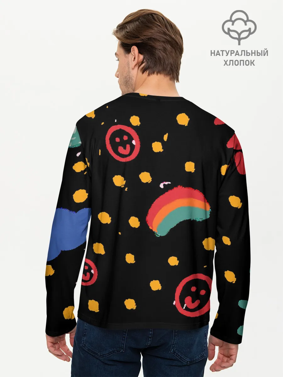 Мужской лонгслив базовый / беззаботное детство