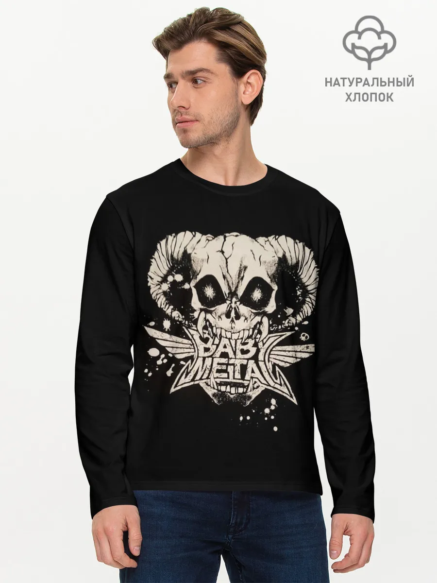 Мужской лонгслив базовый / BabyMetal в челюстях демона