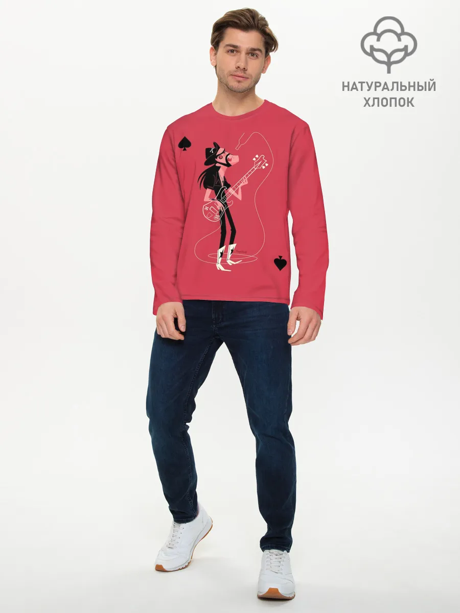 Мужской лонгслив базовый / Мультяшка Лемми