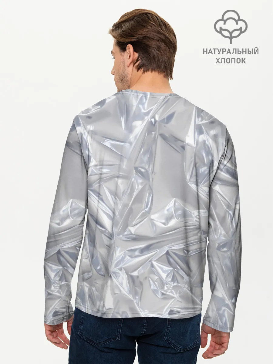 Мужской лонгслив базовый / Голографичная фольга