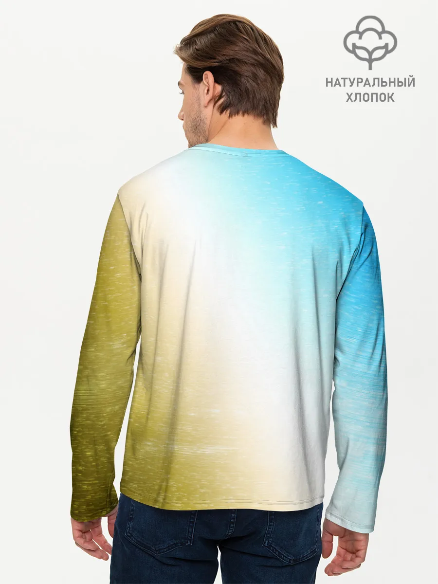 Мужской лонгслив базовый / Поп Ит - Глитч