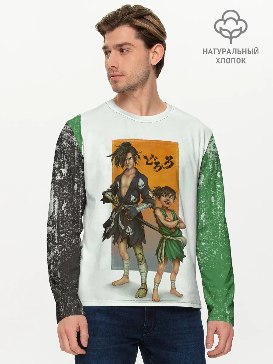 Мужской лонгслив базовый / Хяккимару и Такебо | Дороро