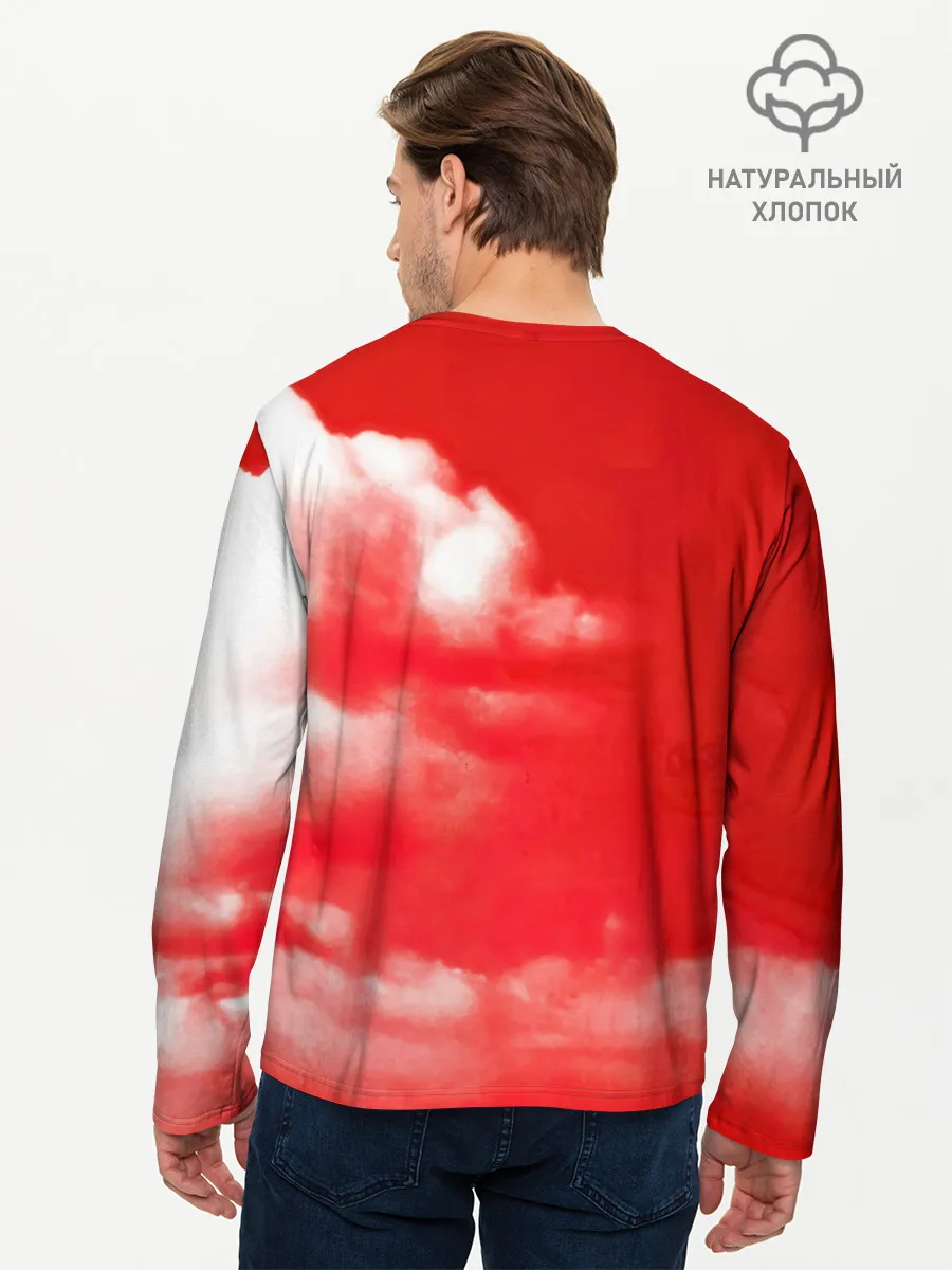 Мужской лонгслив базовый / 30 Seconds to Mars красное небо