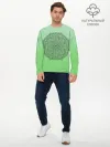 Мужской лонгслив базовый / Peacefull green