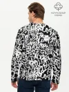 Мужской лонгслив базовый / Graffiti white on black