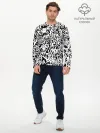 Мужской лонгслив базовый / Graffiti white on black