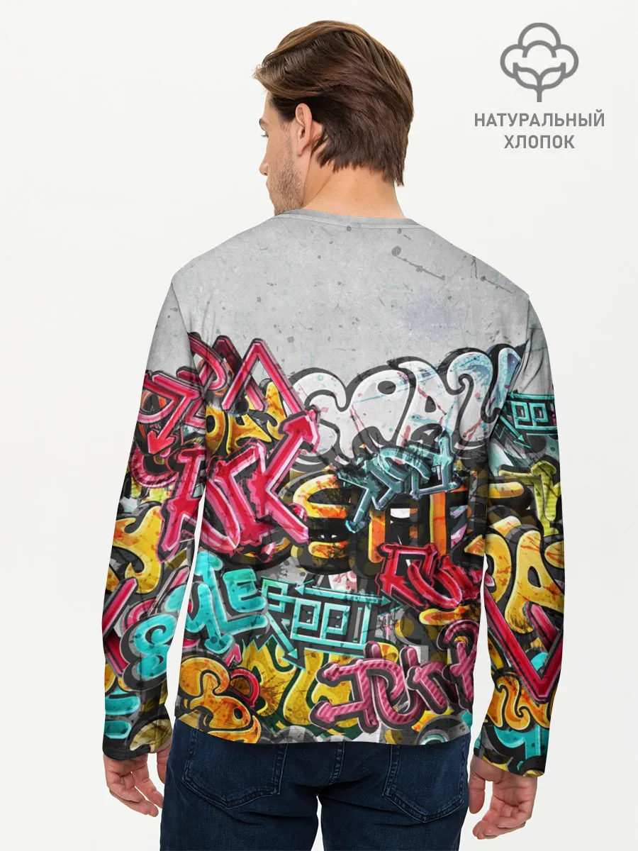 Мужской лонгслив базовый / Graffiti on the wall