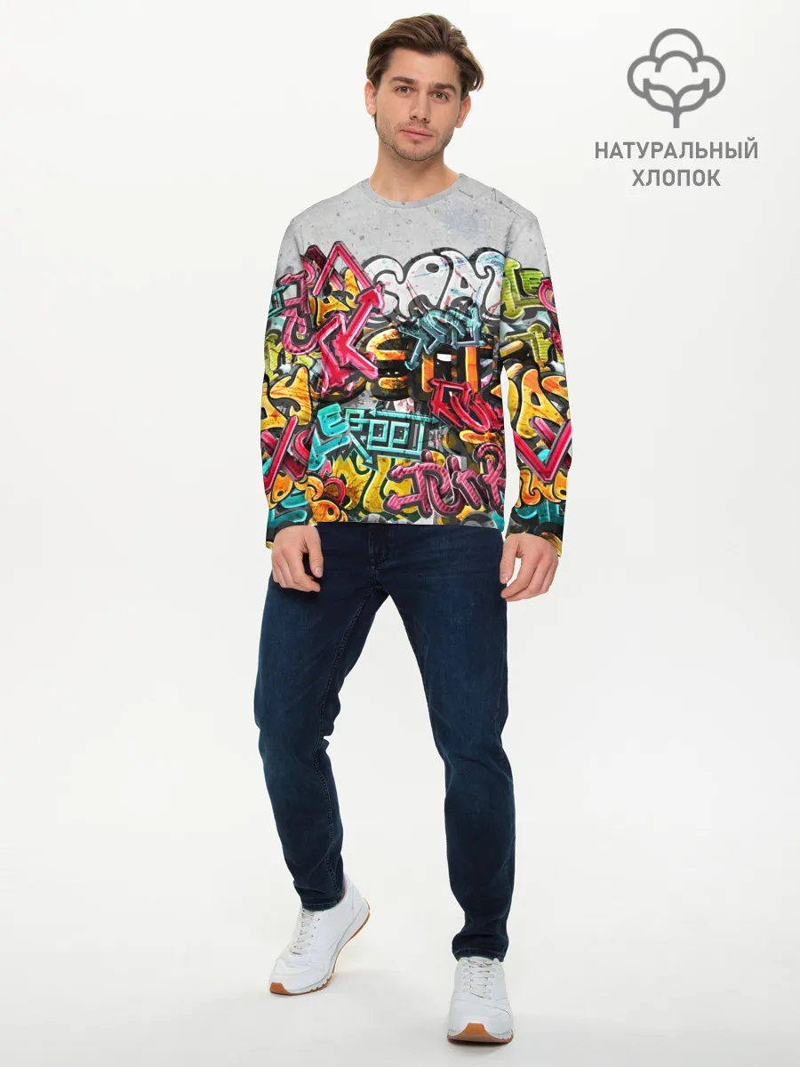 Мужской лонгслив базовый / Graffiti on the wall