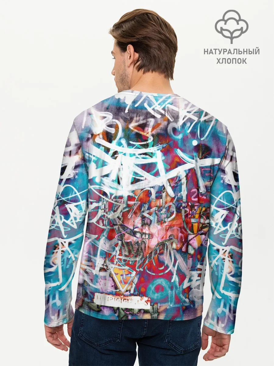 Мужской лонгслив базовый / Wall graffiti